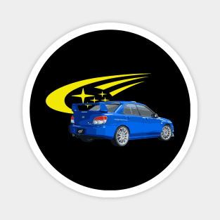 WRC WORLD RALLY BLUE STI Magnet